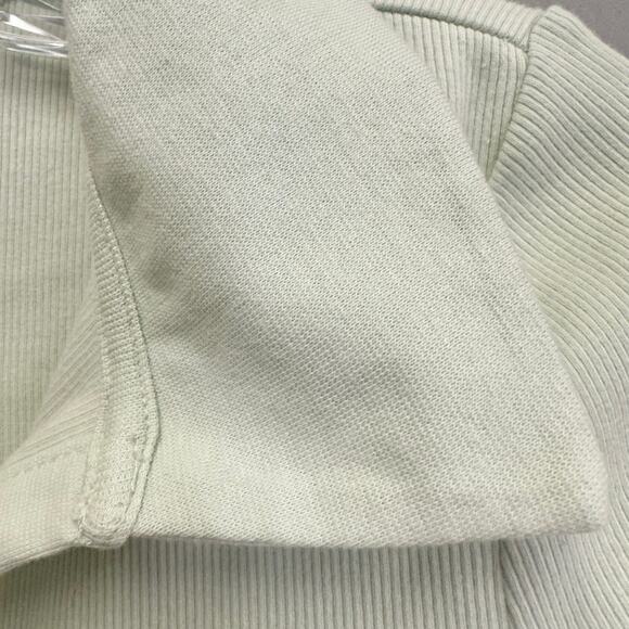 Abercrombie & Fitch Mint Green Ribbed Polo Long Sleeve Cropped Top Size Small‎ - Picture 10 of 11